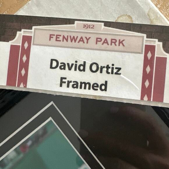 David Ortiz 3 time world Series Champion #34 Boston Red Sox framed Metal plate - Picture 6 of 6